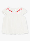Blusa de punto fino de color crudo para bebé niña CAURALIE / 22E1BFP1TMC001