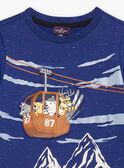 Camiseta azul hielo con estampado de montañas y telecabina GLITELAGE / 23H3PGR1TML219