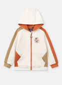 Sudadera de color crudo y naranja con capucha KAGILAGE / 24E3PG31GIL009