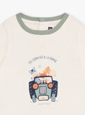 Body camiseta vainilla de manga larga con estampado de tractor y animales GABORICE / 23H1BG71BOD114