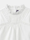 Blusa-body de color crudo con volantes LACOLINE / 24H1BFJ1BOD001