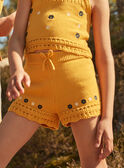 Short amarillo mostaza de punto FLISHETTE / 23E2PFP1SHOB106