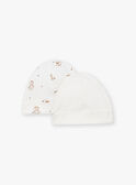 2 gorros de algodón de color crudo para recién nacido LOUCA / 24H0AM11BNA001
