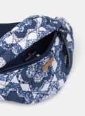 Riñonera de color azul y blanco acolchada con estampado floral LEPACHETTE / 24H4PFJ1BES001