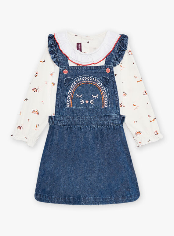 Conjunto de body y pichi vaquero para bebé niña CABRIGITTE / 22E1BF71ENSP274