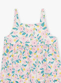 Vestido midi de popelina blanco roto con volantes y estampado floral para niña CAUROBETTE 2 / 22E2PFU4RBSA001