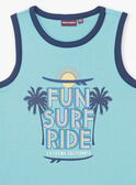 Camiseta de tirantes de color azur para niño ZUXIAGE1 / 21E3PGL2DEBC201