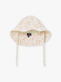 Sombrero con protección solar de color crudo con estampado de flores KITEVA / 24E4BFG1CHA001