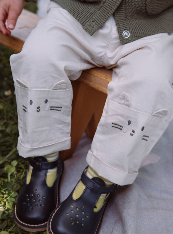 Pantalón blanco tiza de twill GADAEL / 23H1BG81PAN632