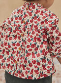 Camisa de color crudo y rojo con estampado floral GAOPHELIE / 23H1BFQ1CHE001