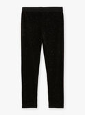 Leggings negros de terciopelo con brillo GLILEGETTE / 23H2PFR1LG090