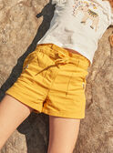 Short amarillo mostaza de algodón y lino FOSHOETTE 2 / 23E2PFP2SHOB106
