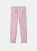 Pantalones de terciopelo rosa LADOSETTE / 24H2PFQ1PAND329