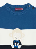 Jersey tricolor con estampado de mono para bebé niño CARAYNAL / 22E1BGK1PUL703