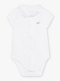 Conjunto de body crudo con cuello y cubrepañal verde para recién nacido unisex COLOAN / 22E0CMI1ENS203