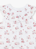 Vestido con estampado de popelina, cubrepañal y cinta para el pelo para bebé niña ZOLISE / 21E0CFY2ENS000