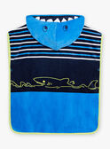 Capa de baño azul de rayas con estampado de tiburón para niño CYCAPAGE / 22E4PGO1CDBC244