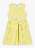 Vestido amarillo reversible de raso de algodón LAPAKRETTE / 24H2PFI1ROBH705