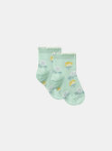 Calcetines Jacquard Flor Colorida Azul celadón KLISOZETTE / 24E4PFR1SOB204