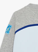Teddy de jacquard gris y azul FABELAGE / 23E3PG81GIL943