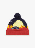 Gorro con borla estampado de paisaje FRAVOTAGE / 23E4PG51BON506