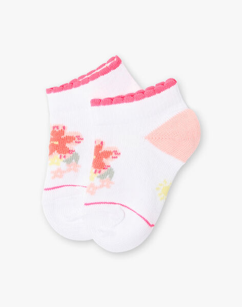 Calcetines Cortos Blancos Con Estampado Floral Para Bebe Nina Paradis A Waikiki Bebe Sergentmajor