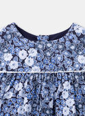 Vestido azul y blanco con estampado floral LACECILE / 24H1BFJ1ROB070