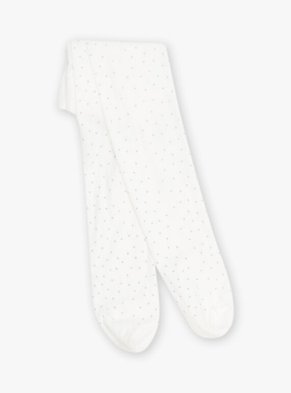 Leotardos marfil de espuma con lunares plateados. FRECOLETTE / 23E4PFI1COL005