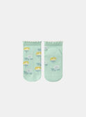 Calcetines Jacquard Flor Colorida Azul celadón KLISOZETTE / 24E4PFR1SOB204