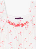 Vestido blanco con estampado de palmeras ZYPANETTE / 21E2PFU2ROB000