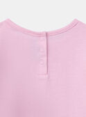 Camiseta rosa malvavisco con volantes en los hombros KABOULETTE / 24E2PF31TML318