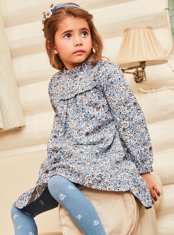 Vestido azul con estampado floral DIAROBETTE / 22H2PFY1ROBC206