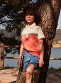 Polo crudo y coral para niño CUWIAGE / 22E3PGP1POL001