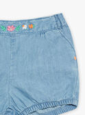 Short denim azul para bebé niña CAPHILIPA / 22E1BFM1SHOP272