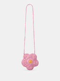 Bolso de color rosa de rafia en forma de flor KABAGETTE / 24E4PF31BESD312