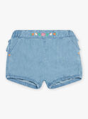 Short denim azul para bebé niña CAPHILIPA / 22E1BFM1SHOP272