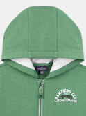 Sudadera verde con capucha  KRICHAMAGE / 24E3PGB2JGHG602