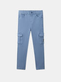 Pantalón cargo slim azul escarchado LESLIMAGE / 24H3PGJ1PANC206
