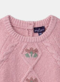 Jersey de espiga rosa claro con flores LANINA / 24H1BFQ1PULD329