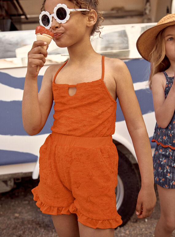 Camiseta de tirantes naranja de felpa FLYPOGETTE / 23E2PFR1DEB407