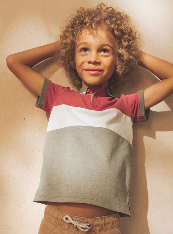 Polo colourblock con dinosaurio FRIPLAGE1 / 23E3PGD1POL628