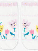 Calcetines de color crudo con estampado floral FLEWETTE / 23E4PFS1SOB001