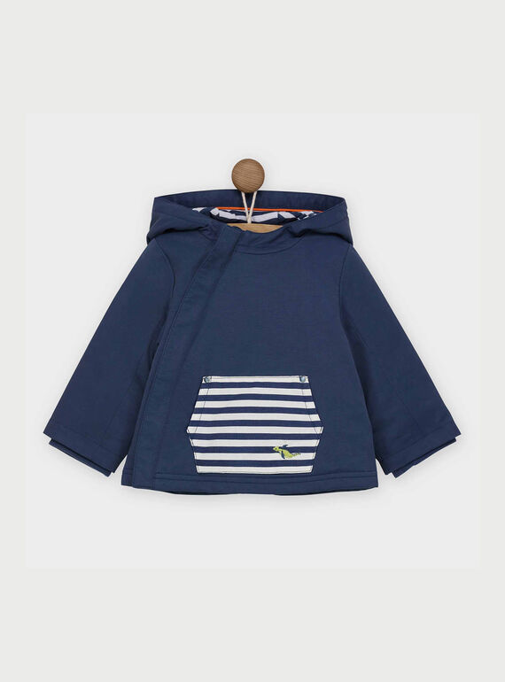 Parka de color azul pizarra RAARON / 19E1BG21PARC203