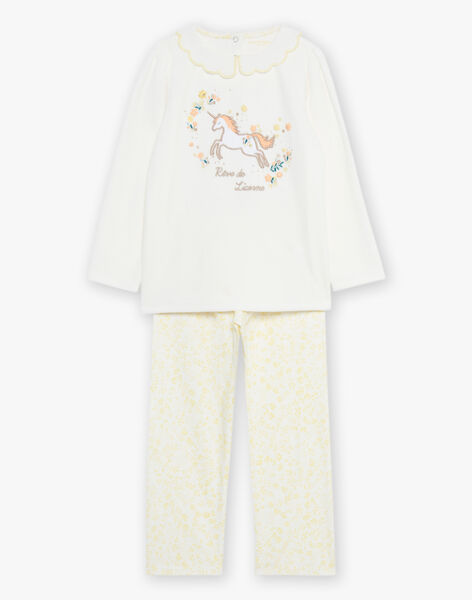 Pijama de color crudo con estampado de unicornio : comprar online - Selección Niña | SergentMajor