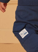 Pantalón cómodo azul marino con bolsillos efecto cargo LADAMIEN / 24H1BGJ1PANC230