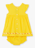 Vestido y cubrepañal a juego de color amarillo para bebé niña TYGLORIA / 20E1BFZ2ROB102