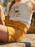 Short amarillo mostaza de algodón y lino FOSHOETTE 2 / 23E2PFP2SHOB106