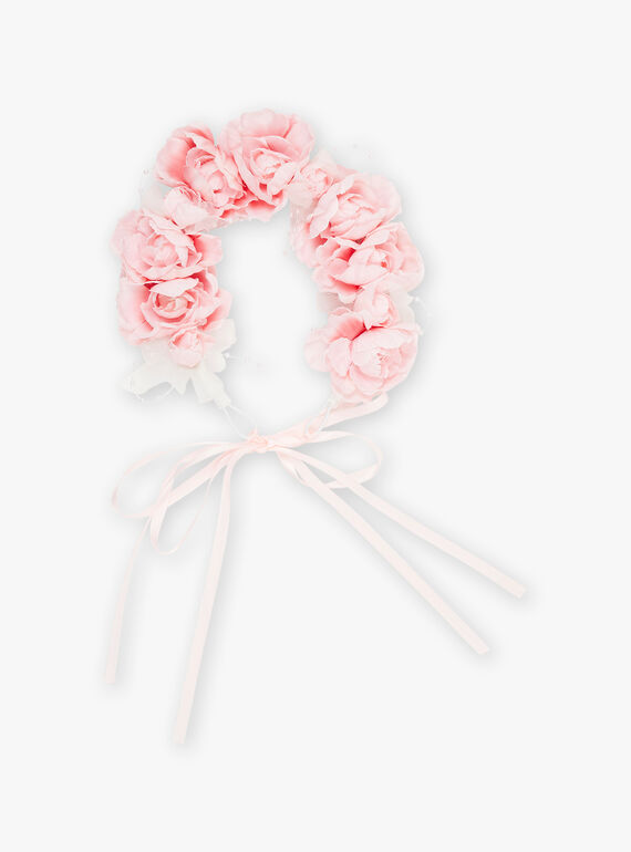 Corona de flores artificiales rosa empolvado FLUCROETTE / 23E4PFQ1ACDD319