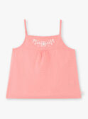 Camiseta de tirantes rosa con bordado floral ZUDOUETTE / 21E2PFT1DEBD313