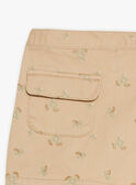 Falda pantalón beige con estampado de flores con brillo GEKOETTE / 23H2PF81JPS080